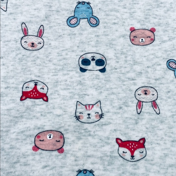 CARTERS animal face cotton bodysuit short sleeve 9M - Picture 5 of 5